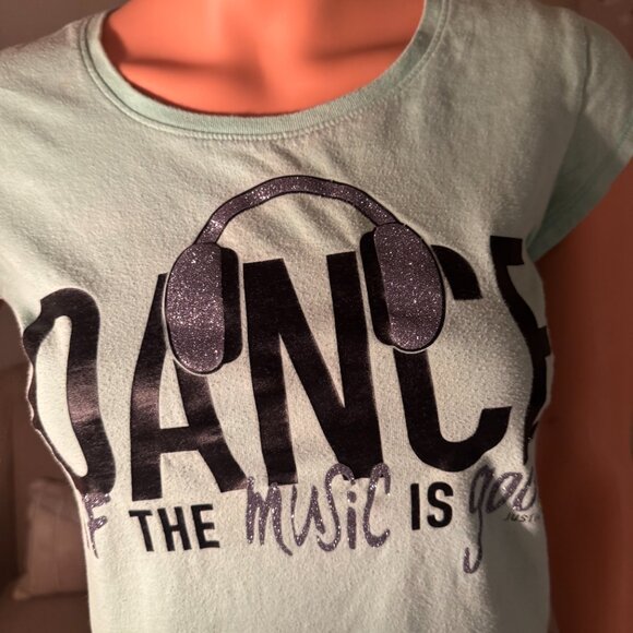 💃 Justice Dance Graphic Tee + Sequin Headband Set – Girls Medium 💃 - Picture 4 of 4
